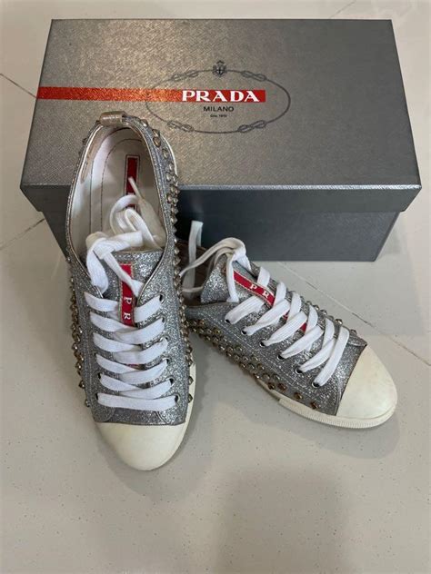 prada glitter sneakers